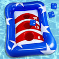 Miniatyrbild 1 av 5: Uppblåsbar Pool Cornhole Set Kastspel, Poolleksaker för Barn Vuxna Utomhus Strandleksaker