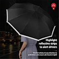 Miniatyrbillede 2 af 5: Automatisk Omvendt Foldeparaply - Vindtæt Ramme, B