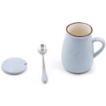Miniatyrbild 4 av 5: Lila Kaffemuggar 35 cl Keramisk Söt Kreativ Te Kopp Set Roliga Kaffemuggar Med Lock