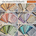 Miniatyrbilde 2 av 5: 96 Ark Teksturert Scrapbook Papir & Mesh Stoff Assortert Sett, 6 Pakke Blandet Spesialpapir for Scrapb