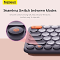 Miniatyrbilde 4 av 5: Bluetooth Trådløst Tastatur 5.0 2.4G USB Stille US Layout Tastatur EN 84 / 105 Taster Numeric Keyboard