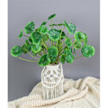 Miniatyrbillede 4 af 5: Kunstigt Mini Bonsai Sæt med Paradisæble, Lotusblade & Pengeurt til Borddekoration i Hjemmet