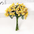 Miniatyrbillede 2 af 5: 12/36/72/144 stk. støvdragere til håndarbejde kunstige blomster bryllupsfest dekoration DIY scrapbooking guirlande håndværk falske blomster Yellow 72 pcs