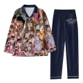 Miniatyrbild 1 av 2: Taylor Swift Julpyjamas Nattkläder Dam 1989 Tröjor Och Byxor Pyjamas Set Knäppning Swiftie Sovkläder Fans Loungewear Present A S