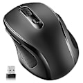 Miniatyrbillede 1 af 4: Sort Trådløs Mus, 2400 DPI Trådløs Mus med 6 Knapper, 2.4G Ergonomisk USB Trådløs Mus, Autonomi til Laptop PC Mac Computer