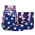 Miniatyrbillede 1 af 5: Søde Børne Skoletasker Kawaii Børn Piger Skoletasker Letvægts Primær Elev Skoletasker Håndtasker og Penalhus Sæt Dark Blue Set
