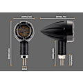 Miniatyrbilde 2 av 5: 4 stk. Universelle Motorsykkel Blinklys Mini Bullet Led Blinklys Bremselys Baklys Lampe Kjørelys - Svart