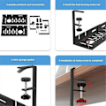 Miniatyrbilde 2 av 5: Kabelskjuler for skrivebord uten boring - Kabelorganiseringsbrett for skjuling av skrivebordsledninger