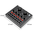 Miniatyrbillede 2 af 5: V8 Lydkort Stemmeskift Karaoke Headset Live Eksternt Lydkort