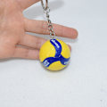 Miniatyrbillede 1 af 5: Volleyball Nøglering Vedhæng Fodbold Strandbold Basketball Nøglering Kæde 2