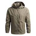 Miniatyrbild 4 av 5: Vindjacka för män Militär Fältjacka Ytterkläder Herr Taktisk Vattentät Pilotjacka Hoodie Herr Jakt Armékläder Gray Asian size S