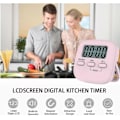 Miniatyrbillede 5 af 5: Digitale køkkentimere med magnetisk nedtællingstimer med stort LCD-display, bagbeslag, hængehul til madlavning, studier, træning og bagning,