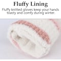 Miniatyrbillede 3 af 5: Varme handsker til kvinder, strikkede varme handsker, elastiske fluffy damehandsker, vinteruldforing