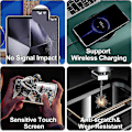 Miniatyrbild 3 av 5: Magnetiskt integritetsskal för Samsung Galaxy S24 Ultra/S24 Plus/S24 med säkerhetslås, magnetiskt dubbelsidigt härdat glasskal, stöder trådlös laddning Red S24 Ultra