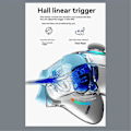 Miniatyrbild 2 av 5: K10 Spelkontroll med Laddningsstation RGB Hall Effect Joystick Trigger för Switch/PC Orange
