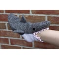Miniatyrbillede 2 af 2: Strikkede Dyre Krokodille Sokker SHARKgrey
