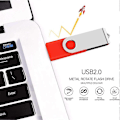 Miniatyrbillede 2 af 5: 8GB Pakke med 10 Drejelige USB-stik USB 2.0 Flash Drive Drejelig Lagerdisk Hukommelseskort Pendrive med Snore (10 Farver 8GB*10PCS)