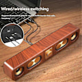 Miniatyrbillede 3 af 5: Træ Bluetooth Højttalere Bærbar Soundbar HiFi Stereo Kort Hjemmecomputer Desktop Trådløs Lyd FM Radio Subwoofer