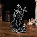 Miniatyrbillede 5 af 5: Skelet Figur Ond Grim Reaper Til Halloween Hjemmekontor Indretning Resin Statue Skulptur Ornament B