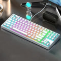 Miniatyrbillede 3 af 5: X87 Kablet Tastatur Hot Swap 87 Taster Gamer Tastatur PBT Keycaps 11 Lyseffekt Vind Khaki