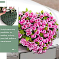 Miniatyrbillede 5 af 5: 4 stk. Hjerteformede Blomsterskumblokke Grøn Blomsterler Hjerteformede Blomstersten Kunstige Blomster