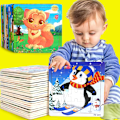 Pikkukuva 2 / 5: Uusi 20-osainen Montessori 3D-palapeli Sarjakuva Eläin Ajoneuvo Palapeli Puinen Palapeli Peli Varhaiskasvatus Lelut Lapsille Number