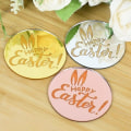 Miniatyrbillede 4 af 4: 5/10 stk. Glad Påske Akryl Kanin Kagepynt DIY Cupcake Indsats gold 10pcs