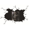 Miniatyrbilde 3 av 3: Vindusdekorasjoner Personlig Halloween Design For Hjemmebil Eksteriørdekorasjon Red Riding Hood Skull 40X30CM