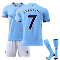 Miniatyrbillede 1 af 2: 22-23 Manchester City Hjemmebane Fodbolddragt til Voksne og Børn Nr. 47 Phil Foden No. 47 Phil Foden 20