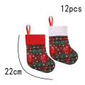 Miniatyrbilde 2 av 5: Julesokker Gave Juledekorasjonsutstyr Snøfnugg Små Julesokker Gave Godterisokker red socks