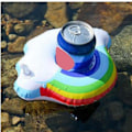 Miniatyrbild 5 av 5: Uppblåsbar Dryckeshållare, Mini Vattenunderlägg Flytande Uppblåsbar Kopphållare Simbassäng Dryck Flytleksak Uppblåsbar Cirkel Pool
