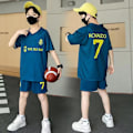 Pikkukuva 1 / 5: 3-13 -vuotiaiden lasten jalkapallovaatesetti Messi Ronaldo NO.10/7 treenivaatteet CR2 12-13T 30