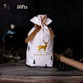Miniatyrbild 3 av 3: 50-pack Party Godisväska Juldragskoväska Presentpåse för Godis Kakor Snacks Julparty Favörpåse för Födelsedagsfest Bröllop
