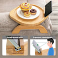 Miniatyrbillede 3 af 5: Sofa Armbordsbakke med 360 graders rotation til spisning, rund