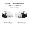 Miniatyrbillede 2 af 5: BOBOVR M3 Pro Kompatibel Med Meta Quest 3S / 3 VR Headset Hovedrem 5200mAh Batteripakke Hovedbøjle