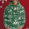 Miniatyrbillede 1 af 2: Rundhalset sweatshirt juleserie 3D-printet løs trendy pullover hættetrøje til mænd S