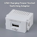 Miniatyrbilde 1 av 4: USB Strømmodul 220V 5V Transformator 2.1A USB Ladekontakt Switching Adapter