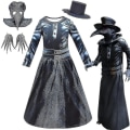 Miniatyrbillede 1 af 5: Børne Steampunk Pestedoktor Kostume Halloween Udklædning Høj Kvalitet 7-8 Years
