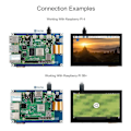 Miniatyrbilde 5 av 5: 4.3 Tommers LCD-skjerm for 4B/3B+/3A+/3B/2B/B+/A+ IPS Kapasitiv Berøringsskjerm Monitor 800X480