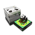 Pikkukuva 4 / 5: 3D Panda Kalenteri 2024 Paperinleikkaustaide Valolla Aikakalenteri 2024 DIY Lahjoihin Työpöydän Koristeluun