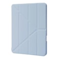 Miniatyrbilde 3 av 5: Kompatibel for iPad Pro 12.9-tommer (2021)/(2020)/(2018) Nettbrettveske Auto Wake/Sleep Origami Stativ PU-Lær + Akryl Deksel Azure