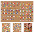 Miniatyrbillede 1 af 5: 291 stk. National Flag Tommelknapper Landkort Push Pin Kreative Tommelknapper til Tavle