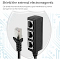Pikkukuva 5 / 5: RJ45 LAN Ethernet 1 - 3 Porttinen Jakokaapeli Verkkosovitin Cat5, Cat5e, Cat6, Cat7 -liittimillä