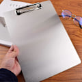Miniatyrbillede 2 af 5: Metal Clipboard Mappe A4 Rustfrit Stål Tavle Regningsopbevaringsmappe Skrivefil Tavle Splint til B
