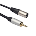 Pikkukuva 4 / 5: 3,5 mm:n stereoliitin audiokaapeli, 3,5 mm:n stereoliitin - 3-nastainen XLR-uros mikrofonin audiokaapeli