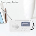 Miniatyrbilde 2 av 5: Nødradio med solcelle og håndsveiv, selvforsynt, batteri USB-lading FM/AM-radio LED-lys