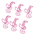 Miniatyrbillede 3 af 5: 100 stk. Papirclips Multifunktionelle Fugleformede Metal Papirclips Sæt til Dokumentklassificering Rosarød