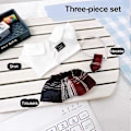 Miniatyrbild 1 av 5: 17cm Mini Plyschdockas Kläder Outfit Tillbehör För Korea Kpop Exo Labubu Idol Dockor Läderjacka Set Kläder Gåva 02 3pcs set