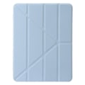 Pikkukuva 2 / 5: Yhteensopiva iPad Air 11 (2024) Kotelo PU Nahka Origami Jalusta Läpinäkyvä Tablettisuojus LightBlue