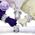 Miniatyrbilde 2 av 5: 12 stk. Krystallglass Serviettringholder, Glam Knuste Diamant Borddekorasjoner Bling Serviett